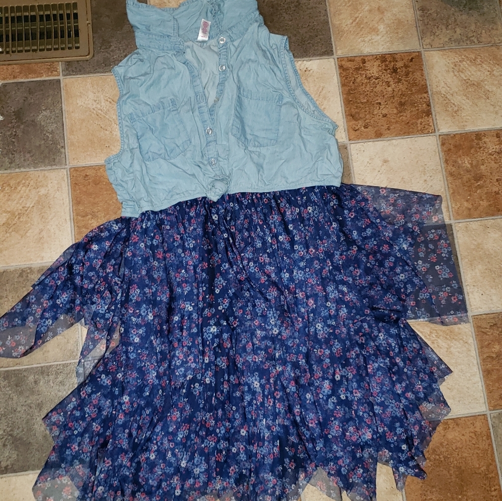 Justice jean/floral dress